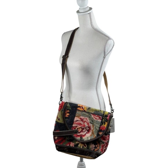 NEW Hopofly Women Crossbody Messenger Boho Tapestry Handmade Canvas Hippie - Picture 2 of 11